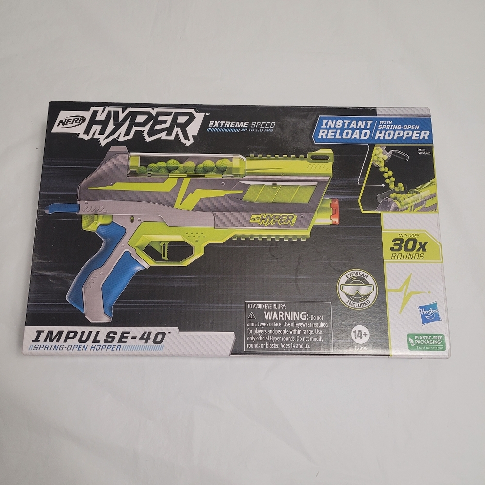 NIB Nerf Hyper Impulse-40 Blaster Instant Reload Hopper 30x Rounds